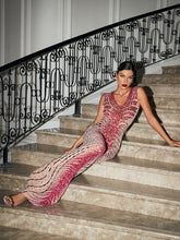 Arcelia Lobster Print Embellished Maxi Dress